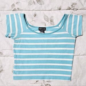 Wet Seal Light Blue Crop Top